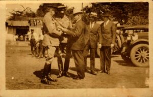 Presidente Moncada & Marines, looking at a book, 1929.